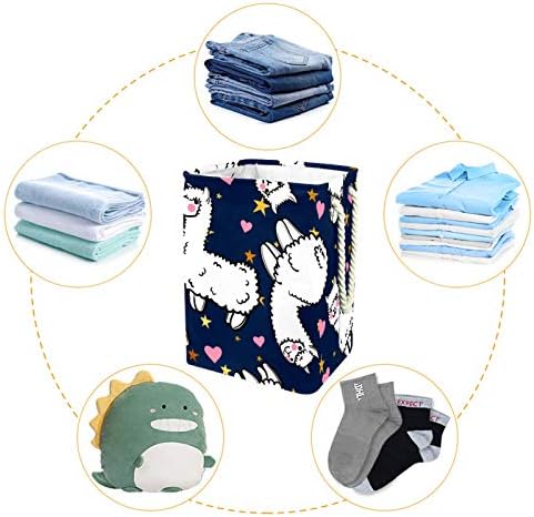 19.3 Bağlantısız çamaşır sepeti Kirli Giysiler Sepet Katlanabilir Ev Kreş Üniversite Daire Ofis Alpaka Kalp Lama