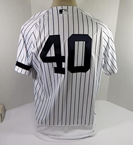 2019 New York Yankees Luis Severino 40 Oyun Verilen Beyaz Jersey 150 Yama - Oyun Kullanılan MLB Formaları