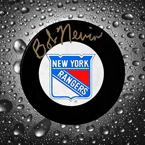 Bob Nevin New York Rangers İmzalı Disk-İmzalı NHL Diskleri