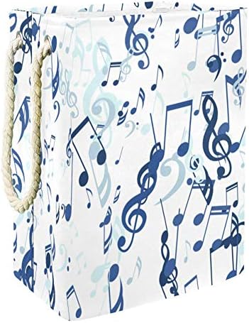 Inhomer Düşen Müzikal Semboller 300D Oxford PVC Su Geçirmez Giysiler Sepet Büyük çamaşır sepeti Battaniye Giyim Oyuncaklar