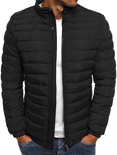 ADSSDQ Erkek Ceket, kışlık Mont Adam Artı Boyutu Moda Kamp Uzun Kollu Zip Up Ceket Katı Orta Ağırlık Turtleneck11