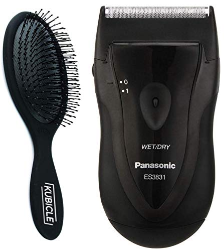 Panasonic hafif elektrikli seyahat erkek tıraş makinesi ile ıslak/kuru kullanım için ve Kubicle saç fırçası paketi