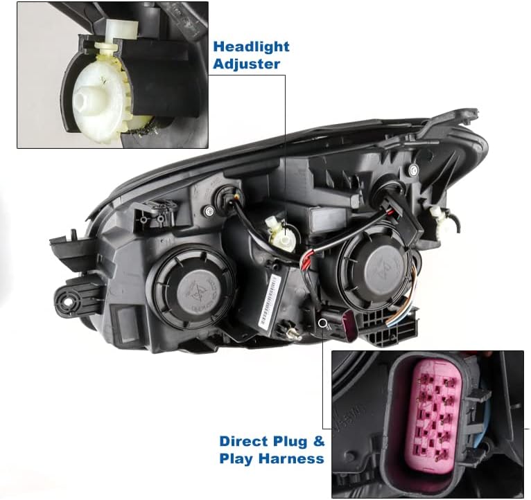 ZMAUTOPARTS yedek siyah farlar farlar ile 6.25 beyaz LED DRL ışıkları için 2013- Chevy Trax