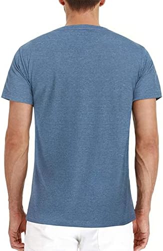 Erkekler için T-Shirt, erkek Kısa Kollu Katı Ekip Boyun Tee Gömlek Yaz Rahat Temel Üstleri Klasik Salon Gömlek Bluz