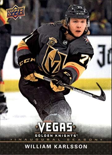 2017-18 Üst Güverte Vegas Altın Şövalyeleri Açılış Sezonu Hokeyi 10 William Karlsson Resmi NHL Ticaret Kartı NADİR