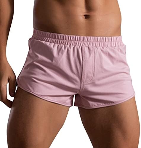 Bmısegm baksır şort Erkekler İçin Paketi Erkek Yaz Düz Renk pamuklu pantolonlar Elastik Bant Gevşek Hızlı Kuru Rahat Erkek