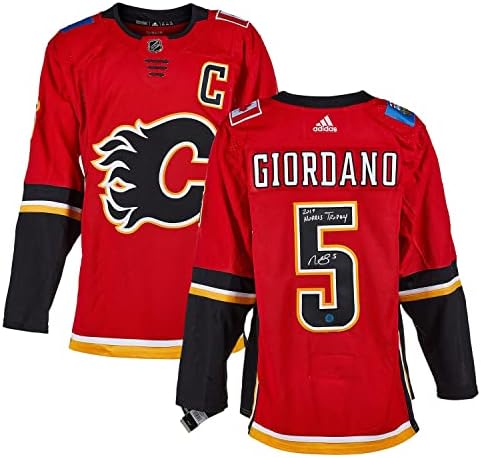 Mark Giordano Calgary Flames İmzalı 2019 Norris Adidas Forması-İmzalı NHL Formaları