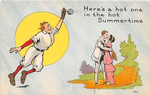 Yayıncı Bergman 8811, Beyzbol, Taban Topu Komik Eski Vintage Antik Kartpostal kartpostallar