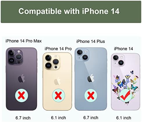 IPHONE 14 Kılıfı ile Uyumlu Unov Kılıfı iPhone 13 Kılıfı Tasarımla Temizle Kabartmalı Çiçek Desenli Yumuşak TPU Tampon İnce