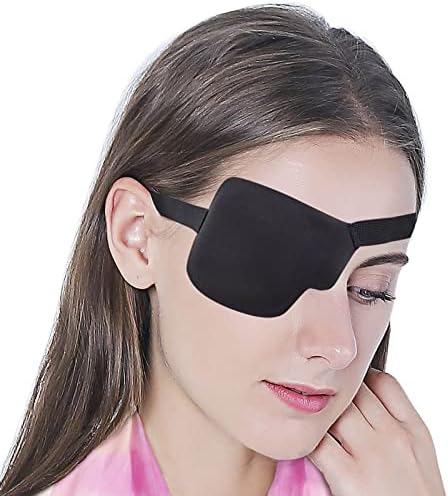 VEFSU Tek Gözlü Ejderha Göz Maskesi Yetişkin Çocuk Ambliyopi Şaşılık Tek Göz Maskesi 3D Üç Sünger Gölgeleme Göz Maskesi (A,