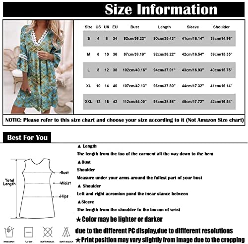 COTECRAM kadın Yaz Elbiseler 2023 Rahat V Boyun Kısa Kollu Fırfır Dantel Beyaz Dökümlü Elbise Tatil A-Line Salıncak Boho