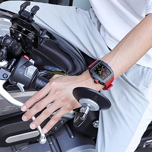 CNHKAU Modifikasyon Kiti Kayışı Apple Watch 7 için 45mm 41mm Metal Paslanmaz Çelik Koruyucu Kabuk Kiti iWatch için 6 5 4