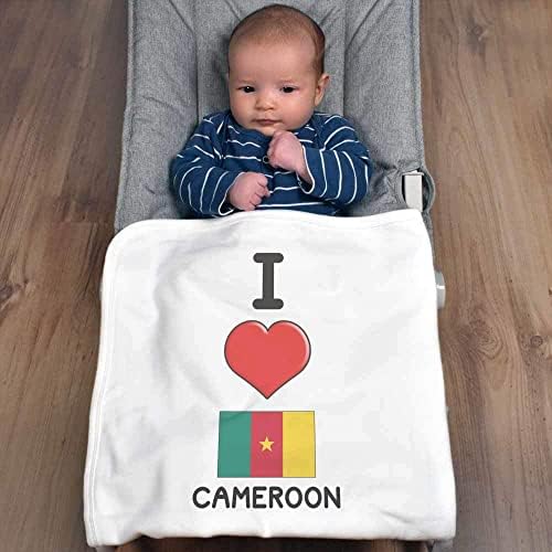 Azeeda 'Kamerun'u Seviyorum' Pamuklu Bebek Battaniyesi / Şal (BY00025470)