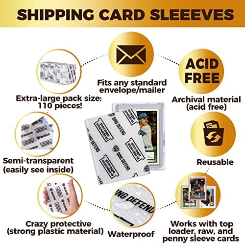 Ticaret Kartı Nakliye Koruyucuları 110 Paket 3.5 x 4.5 - Premium Ultra Güçlü Plastik Ekler Kart Postaları-Spor MTG Kartları