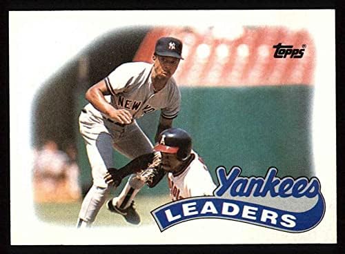 1989 Topps 519 Yankees Liderleri Willie Randolph New York Yankees (Beyzbol Kartı) NM / MT Yankees