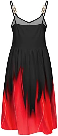 Kadın 2023 yaz elbisesi Rahat Degrade Spagetti Kayışı Kolsuz V Boyun Pilili Salıncak Midi Plaj Elbise