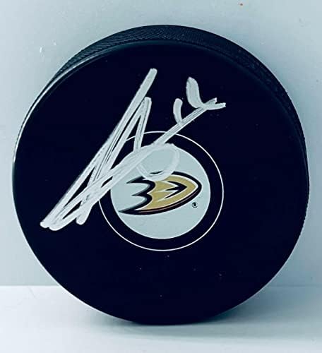 Sonny Milano imzalı Anaheim Ördekler Diski imzalı-İmzalı NHL Diskleri