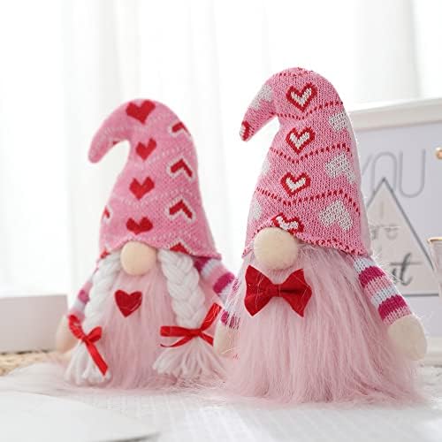 U-BUYHOUSE Sevgililer Günü Gnome Peluş-Mr ve Mrs İskandinav Tomte Elf Süslemeleri-Dolması Peluş Süsler-İsveç Tomte Cüce Figürleri