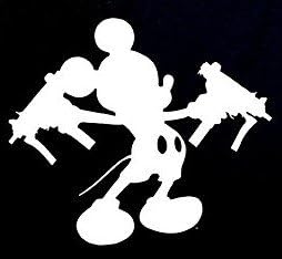 CCI Yaratıcı Konsept Fikirleri Mickey Mouse Uzi Silahlar Çıkartması vinil yapışkan / Otomobil Kamyon Van Duvarlar Dizüstü