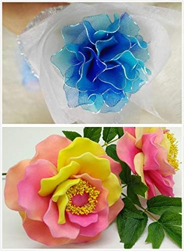 DIY Çiçek Yapımı için dünyalar 10PC Naylon Çorap Çiçek (Sıcak Pembe)