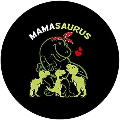 Mamasaurus Tyrannosaurus Rex Mama 3 Çocuk anneler Günü PopSockets Değiştirilebilir PopGrip