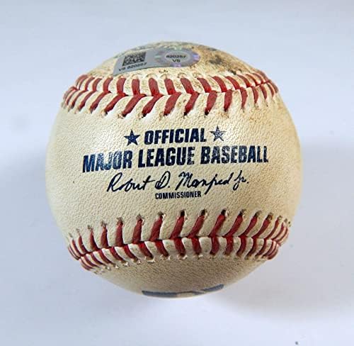 2021 Washington Nationals Rockies Oyunu Kullanılmış Beyzbol Gri Raimel Tapia Topu-Oyun Kullanılmış Beyzbol Topları