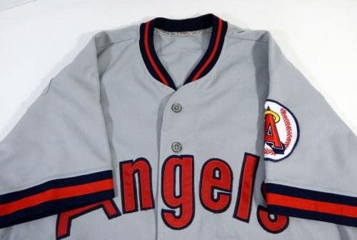 1989 California Angels Dick Schofield 17 Oyun Kullanılmış Gri Forma ASG Yama Rem 4-Oyun Kullanılmış MLB Formaları