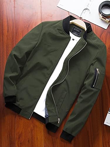 Erkekler için Ceketler Erkek Ceketleri Erkek Fermuarlı Bomber Ceket Tişörtsüz Ceket (Renk : Siyah, Boyut: 3X-Large)