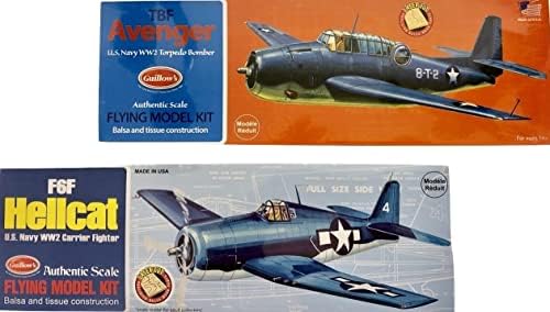 2 Çift Guillow'un Balsa Ahşap Uçan Modeli ikinci dünya savaşı Taşıyıcı Tabanlı Uçaklar