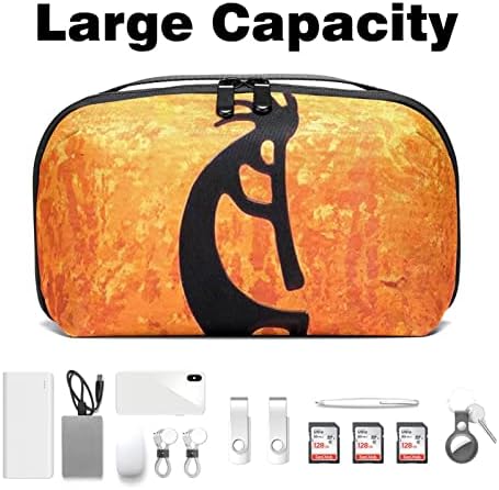 Taşıma çantası Seyahat kılıf çanta USB kablo düzenleyici Cep Aksesuar Fermuar Cüzdan, Hint Soyut Etnik Tribal