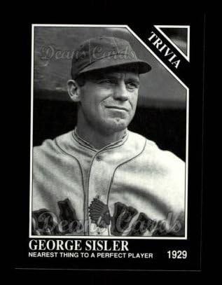 1992 Conlon 595 Önemsiz Şeyler George Sisler Boston Braves (Beyzbol Kartı) NM / MT Braves