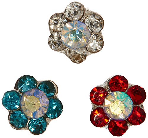 Şık Diva Tasarım FX 3D Mücevherler Çiçekler 3 Sayım