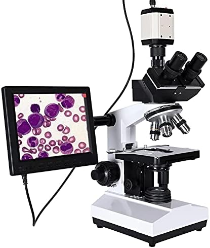 ZHUHW Profesyonel Laboratuvar Biyolojik trinoküler Mikroskop Zoom 2500X + USB Elektronik Dijital CCD kamera + 8 inç LCD
