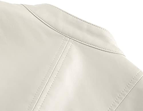 Bayanlar Sonbahar Ve Kış Uzun Kollu PU Deri Kısa Ceket Standı Yaka Ceket Kadın Kış kapüşonlu ceket