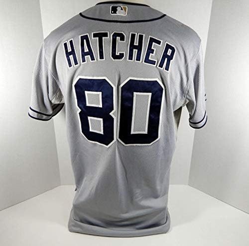 2013 San Diego Padres Justin Hatcher 80 Oyun Kullanılmış Gri Forma - Oyun Kullanılmış MLB Formaları