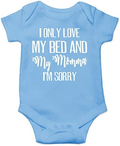 Sadece Yatağımı ve Annemi Seviyorum Üzgünüm-Komik Sevimli Bebek Sarmaşık, Tek Parça Bebek Tulumu