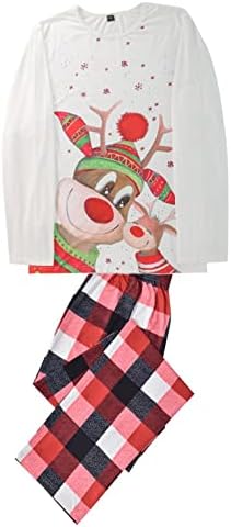 Eşleşen Tatil Pijama Aile Ekose Noel Ekose Baskılı Loungewear Noel Aile Eşleştirme Pijama Uzun