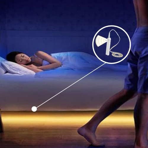 Uyku Modu Yatak Altı ışığı-Gece lambası Amber Glow Mavi ışık yok Akülü Soyma ve Çubuk Takma