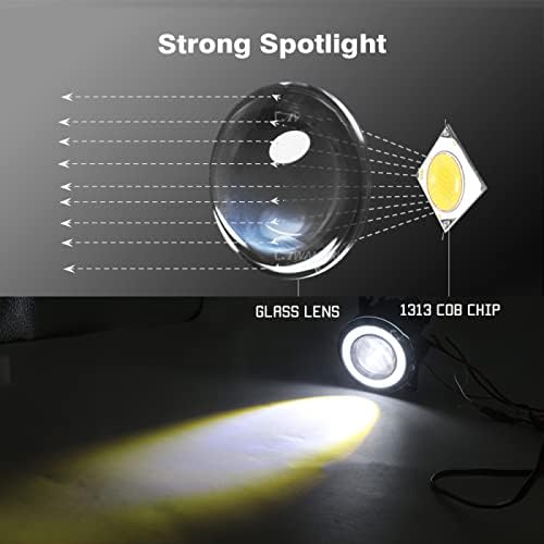 chevrolet Malibu 2013 için 2014 2015, araba 30W 3000LM LED Ampul Sis Lambası Melek Göz Gündüz Çalışan İşık DRL 12V 2 Adet