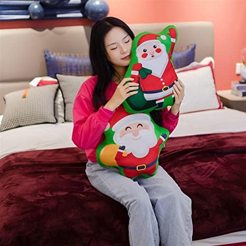 JrenBox peluş oyuncaklar Noel Yastık Noel Baba Bakım peluş oyuncaklar Noel Karnaval Bebek Çocuk kanepe yastığı Renk : D,