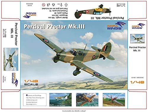 Dora Kanatları DW48006 Percival Proctor Mk.III 1/48 Ölçekli Uçak Plastik Model Seti