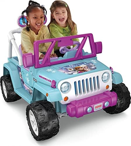 Güç Tekerlekler Disney Dondurulmuş Jeep Wrangler Ride-On Akülü Araç Müzik Sesleri ve Depolama, Okul Öncesi Çocuklar Yaşları