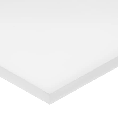 Delrin Asetal Homopolimer Plastik Çubuk, Beyaz, 1-3 / 4 inç Kalınlığında x 2 inç Genişliğinde x 24 inç Uzunluğunda