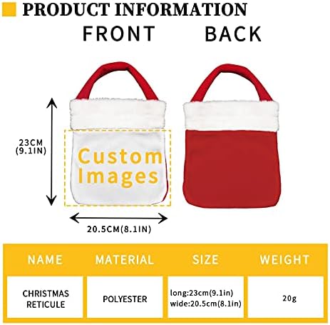 SEANATİVE 3 Paket alışveriş Tote saplı çanta Yıkanabilir Noel Şeker saklama çantası Ev Dekorasyon