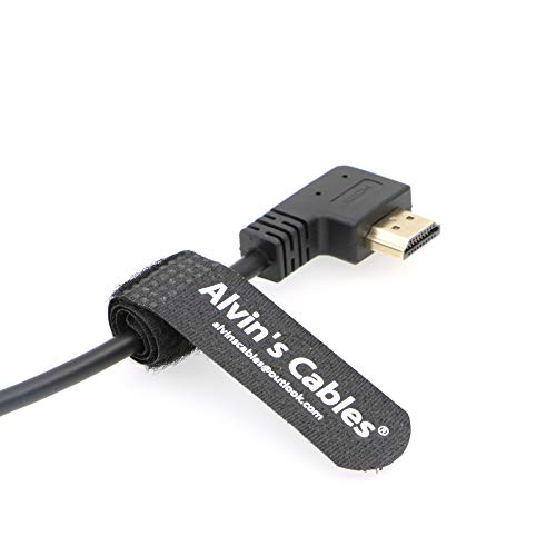 Alvin'in Kabloları Z CAM E2 L Şekli 2.0 HDMI Kablosu Portkeys BM5 Monitör 90 Derece Dik Açı Aşağı 30cm