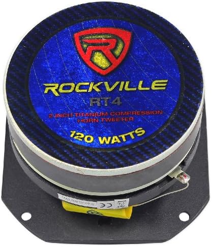Rockville Çifti RT4 2 Pro Ses Tweeter'ları Titanyum Sıkıştırma Boynuzları w / 240 Watt