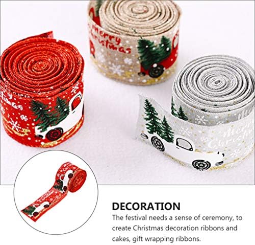 TENDYCOCO Noel Kamyon Çuval Bezi Şerit Vintage Kablolu Merry Christmas Craft Şerit Noel DIY Çelenkler Sarma El Sanatları