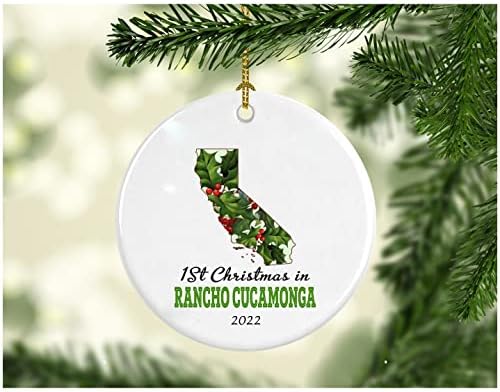 Yeni Ev Yılbaşı Süsü 2022 Rancho Cucamonga California Yeni Evimizde İlk Noel Eve Taşınma Partisi Tatil Hediyesi Yeni Evimizde