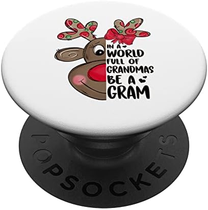 Büyükannelerle Dolu Bir Dünyada Noel Ren Geyiği Gram PopSockets Olun Değiştirilebilir PopGrip
