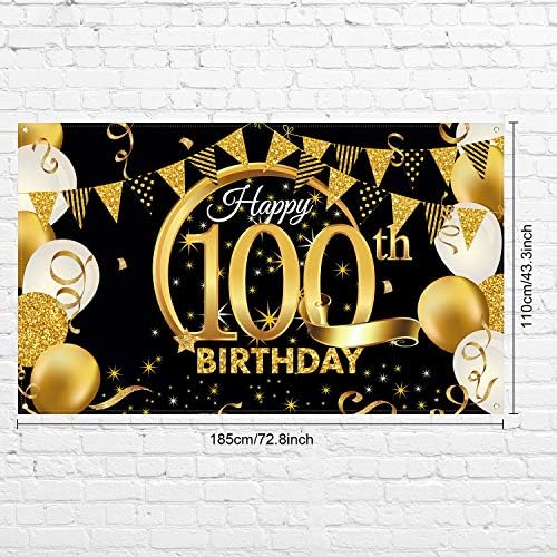 Doğum günü Partisi Dekorasyon Ekstra Büyük Kumaş Siyah Altın Işareti Posteri Yıldönümü fotoğraf kabini Zemin Arka Plan Afiş,
